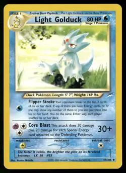 Light Golduck 47/105 Uncommon Neo Destiny Pokemon Moderately Played - Image 1