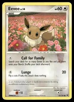 Eevee 62/100 Common Majestic Dawn Pokemon Damaged - Image 1