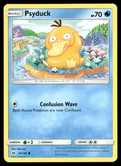 Psyduck 28/149 Common SM Base Set Pokemon Damaged - Image 1