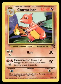Charmeleon 35/130 Uncommon Base Set 2 Pokemon Moderately Played - Image 1