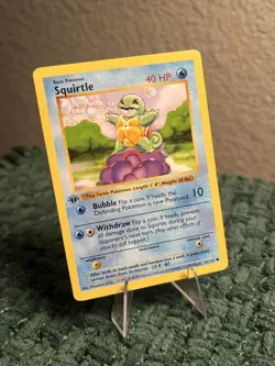 1999 Pokemon Base Set Shadowless First Edition Squirtle (NM) - Image 1
