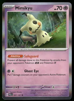 Mimikyu 097/193 Rare Paldea Evolved Pokemon Holo Near Mint - Image 1