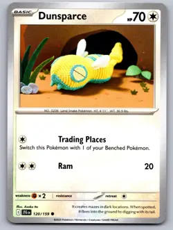 Dunsparce 120/159 Common Journey Together Pokemon Near Mint - Image 1