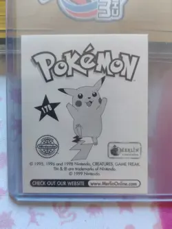 STICKER POKEMON N°178 " CHARMANDER " MERLIN TOPPS MINT SERIES 1 - 1999 Rare. - Image 2