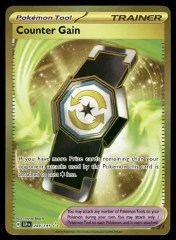 Pokemon Cards Counter Gain 249/191 Surging Sparks Hyper Rare NM - Image 1