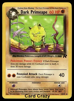 Dark Primeape 43/82 Uncommon - Team Rocket Pokemon Card Near Mint (NM) - Image 1