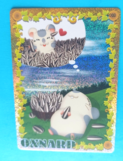 HAMTARO OXNARD FULL TUMMY FOIL RARE INSERT SERIES 1 CARD LITTLE HAMSTERS - Image 2