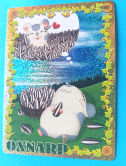 HAMTARO OXNARD FULL TUMMY FOIL RARE INSERT SERIES 1 CARD LITTLE HAMSTERS - Image 3