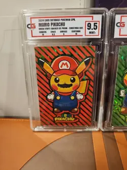 Pokemon - ELECTRIC PIKACHU Card Database * Mario & Luigi * CRACKED ICE* CG 9.5!! - Image 2