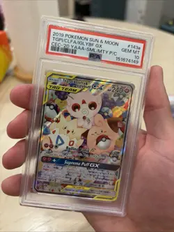 2019 POKEMON SUN & MOON COSMIC ECLIPSE TOGEPI & CLEFFA & IGGLYBUFF GX PSA 10 - Image 3