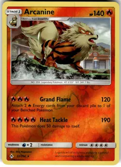 Arcanine Reverse Holo 22/214 Unbroken Bonds Pokemon NM Fast Ship - Image 1