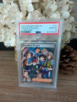 2025 POKEMON PRISMATIC EVOLUTION ENGLISH FRIENDS IN PALDEA UR 137/131 PSA 10 - Image 1