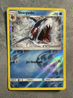 Pokemon Guardians Rising Sharpedo Rare Reverse Holo 28/145 - Image 1