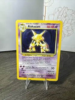 Pokemon TCG Alakazam Base Set 1/102 Holo 1999-2000 Wizards Base Set LP - Image 1
