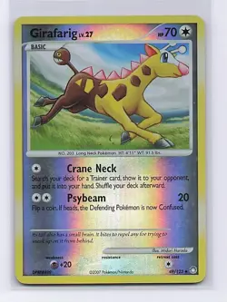 Girafarig 49/123 Uncommon Mysterious Treasures Pokemon Reverse Holo HP - Image 1
