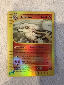 Pokemon TCG Arcanine 3/144 Skyridge Reverse Holo MP - Image 1