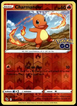 Charmander 008/078 Common Pokemon GO Pokemon Reverse Holo Near Mint - Image 2