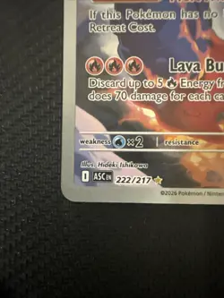 Ethan's Magcargo 222/217 Illustration Rare Ascended Heroes Pokemon Holo NM - Image 5