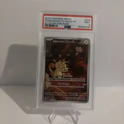 Team Rocket'S Meowth Pokemon Dri En-Destined Rivals 203 NM PSA 9 - Image 1
