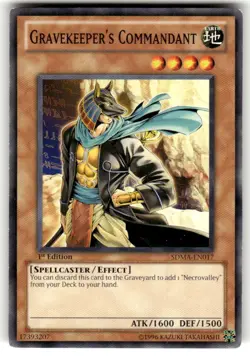Gravekeeper's Commandant - SDMA-EN017 - Common 1st Edition Yugioh - Image 1