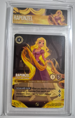 Disney Lorcana Promo Rapunzel Gifted with Healing w/Custom Case DLPC NM EN Rare - Image 1