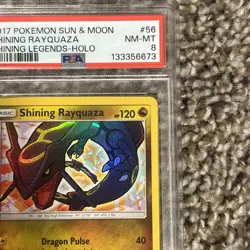 Pokemon TCG Shining Rayquaza Holo Rare Card Shining Legends 56/73 PSA 8! - Image 2