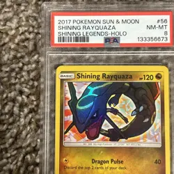 Pokemon TCG Shining Rayquaza Holo Rare Card Shining Legends 56/73 PSA 8! - Image 3