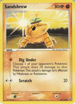 Sandshrew 82/113 Delta Species Common regular NM Pokemon TCG - Image 1