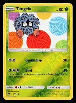 Tangela 1/214 Reverse Holo Common Lost Thunder Pokemon Card - Image 1