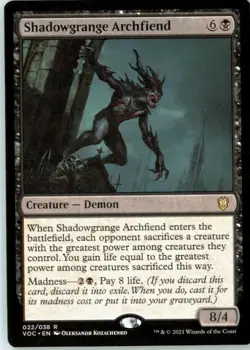 Shadowgrange Archfiend 22 Rare Commander: Innistrad: Crimson Vow Near Mint - Image 2