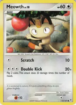 Meowth 114/147 Supreme Victors Common regular NM Pokemon TCG - Image 1