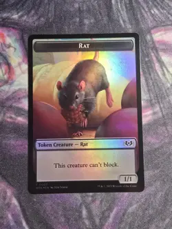 Rat Food (0013) Double-Sided Token Wilds of Eldraine Foil - Image 1