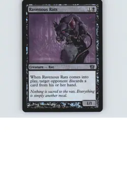 Ravenous Rats 158 Common 8th Edition Magic: The Gathering Foil Near Mint - Image 1