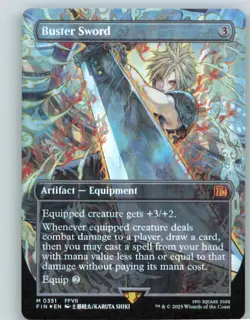 Buster Sword (Borderless) 351 Mythic FINAL FANTASY Magic: The Gathering Foil NM - Image 1