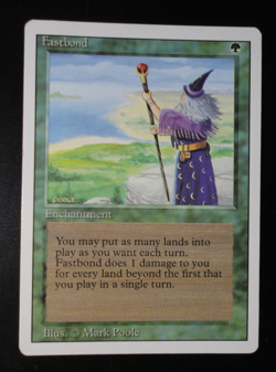 Fastbond Revised LP Lightly Played MTG Magic the Gathering **Small Damage** - Image 1