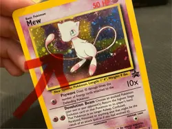 SWIRL HOLO Moderately Played Pokemon TCG Mew Promo 9 Holo English 2000 WOTC - Image 3