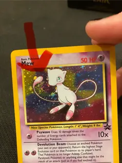 SWIRL HOLO Moderately Played Pokemon TCG Mew Promo 9 Holo English 2000 WOTC - Image 4