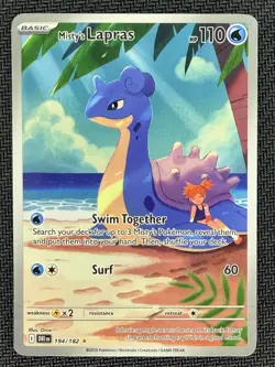 Pokemon TCG: Misty's Lapras IR Illustration Rare SV10: Destined Rivals 194/182 - Image 1