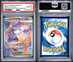 Mega Latias EX 181/132 PSA 10 MEG EN Special Illustration Rare SIR Pokemon - Image 3