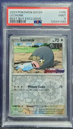 Pokemon TCG Lechonk SVI 154/198 Best Buy Exclusive Promo PSA 9 Mint - Image 1