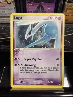 Pokemon TCG Lugia 002/017 POP Series 5 Holo Rare. HOLO BLEED + SWIRL. - Image 1