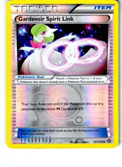 Gardevoir Spirit Link 101/114 Uncommon Steam Siege Pokemon Reverse Holo LP - Image 1
