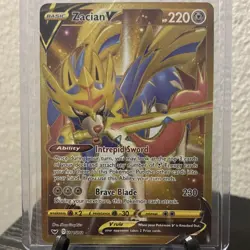 Pokemon TCG Zacian V Secret Rare 211/202 Swsh01 Full Art Holo HP 220 - Image 2