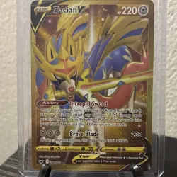 Pokemon TCG Zacian V Secret Rare 211/202 Swsh01 Full Art Holo HP 220 - Image 3
