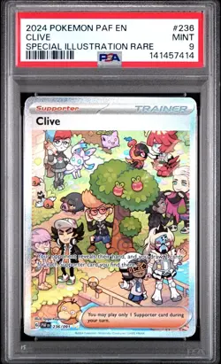 2024 Pokemon Paldean Fates CLIVE 236/091 Special Illustration Rare PSA 9 - Image 1
