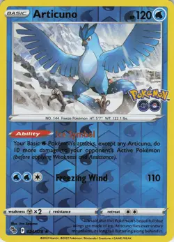 Articuno Holo Rare Pokemon GO 024/078 NM - Image 1