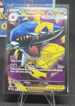 Pokemon TCG Mega Sharpedo EX 113/094 Phantasmal Flames Full Art - Image 1