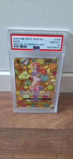 One Piece TCG Nami OP09 (SP) OP08-106 PSA 10 ENGLISCH - Image 1