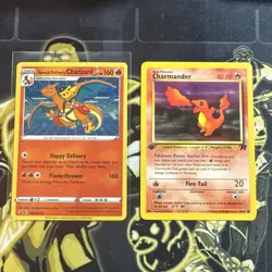 Pokemon Special Delivery Charizard Black Star Promo SWSH075 & Charmander 1st🔥 - Image 1