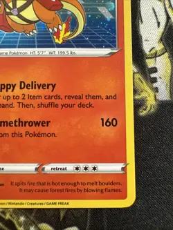 Pokemon Special Delivery Charizard Black Star Promo SWSH075 & Charmander 1st🔥 - Image 5